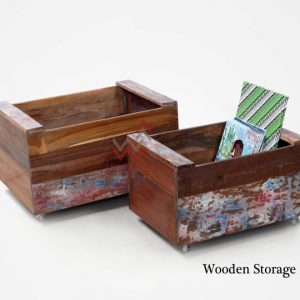 Wooden Storage Box Set of 2