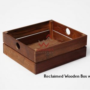 Reclaimed Wooden Box with Handle