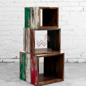 Wooden Square Set of 3