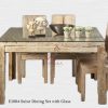 Sulur Wooden Dining Set with Glass