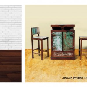 Lingua Javeline Boat Wood Bar Set