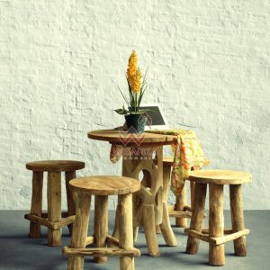 Katana Reclaimed Dining Set with Karawang Table