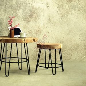 Aksa Wooden Living Set