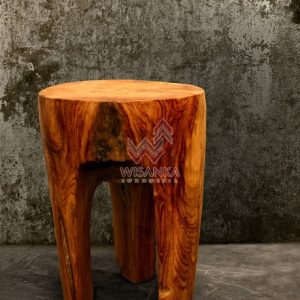 Olive Wooden Stool