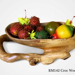 Croc Wooden Bowl