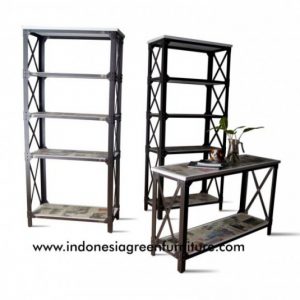Tablo Industrial Console Table 1 Shelf