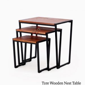 Tyre Wooden Nest Table