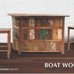 Chanos Javeline Boat Wood Bar Set